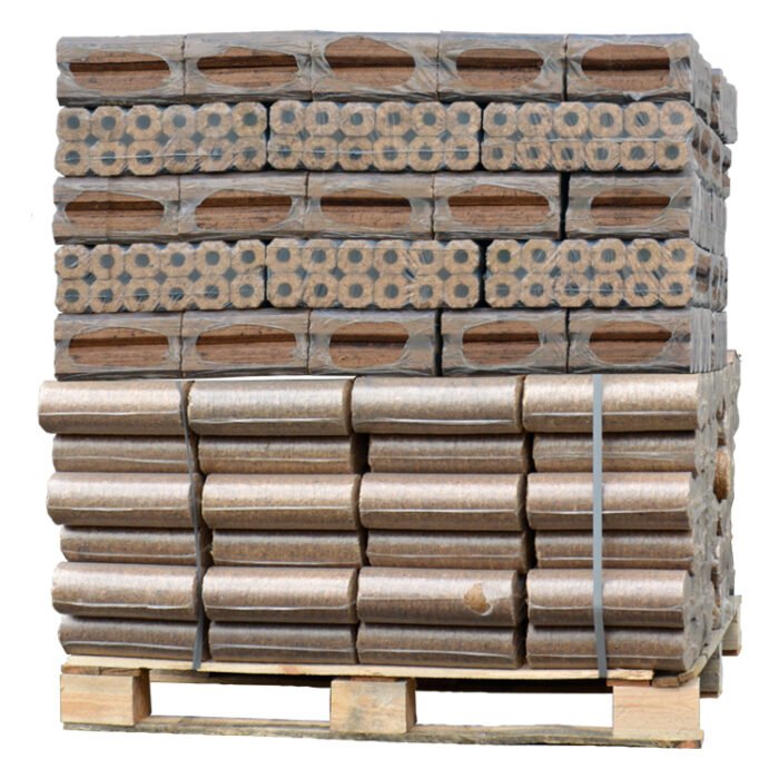 Palette Mixte de briquettes de bois Pini Kay + Nestro Mix (960Kg) – Image 1