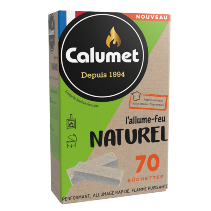 Bûchettes allume-feu 100% naturel Calumet – 70 unités – Image 1