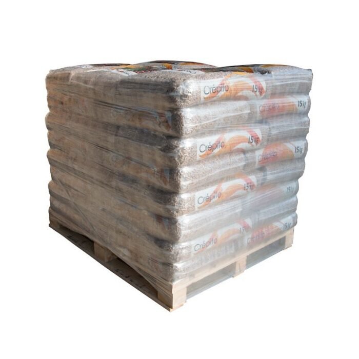 Demi-Palette de Granulés de bois sacs 15kg Crépito – Image 1