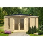 Abri de jardin Edinburgh 11.4 m² avec plancher bois massif 40 mm