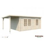 PALMAKO Abri de jardin Ella 13.1 m² + avancée de 3.9 m² en bois massif 28 mm – Image 5