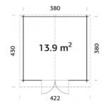 PALMAKO Abri de jardin Lotta 13.9 m² en bois massif 34 mm – Image 13