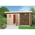 Abri de jardin WEKA 170A+appentis de 4.95 m² en bois massif 28 mm – Image 2