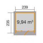 Abri de jardin WEKA design 263 de 5.6 m² au choix en bois massif 28 mm