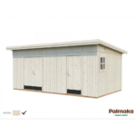 PALMAKO Abri de rangement Kalle 16.9 m² avec plancher et deux compartiments