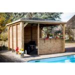 FORESTA - Pool House Blueterm bois THT 12.32 m² + 2 Vantelles + 2 parois comptoir avec montage – Image 6