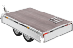 remorque deux essieux 254x151 avec roues unitrailer solid 250/2 dmc 750 kg
