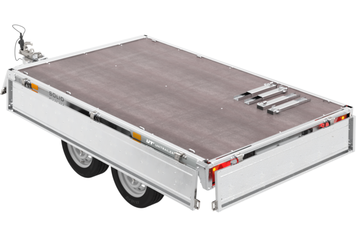 remorque deux essieux 254x151 avec roues unitrailer solid 250/2 dmc 750 kg – Image 1