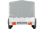 remorque double essieux unitrailer 264/2 kipp avec roue jockey, arceau et bâche grise – Image 8