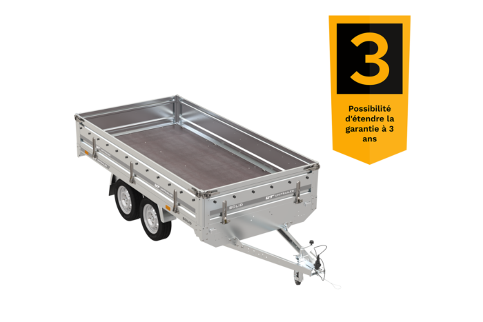 Remorque 2 essieux 304x153 UNITRAILER SOLID 300/2 PTAC 750 kg – Image 1
