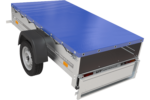 Remorque Garden Trailer 200 Kipp avec roue jockey et bâche plate bleue – Image 7