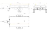 Remorque de jardin 200 Kipp avec roue jockey, châssis H-0 et bâche bleue – Image 2