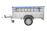 Remorque grillagée 200x106 avec bâche plate bleue, ridelles grillagées et roue jockey - Garden Trailer 200 KIPP – Image 5