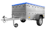 Remorque neuve 200x106 avec bâche plate, rehausses de ridelles et roue jockey - Garden Trailer 200 KIPP