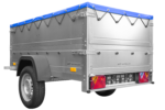 Remorque neuve 200x106 avec bâche plate, rehausses de ridelles et roue jockey - Garden Trailer 200 KIPP – Image 4