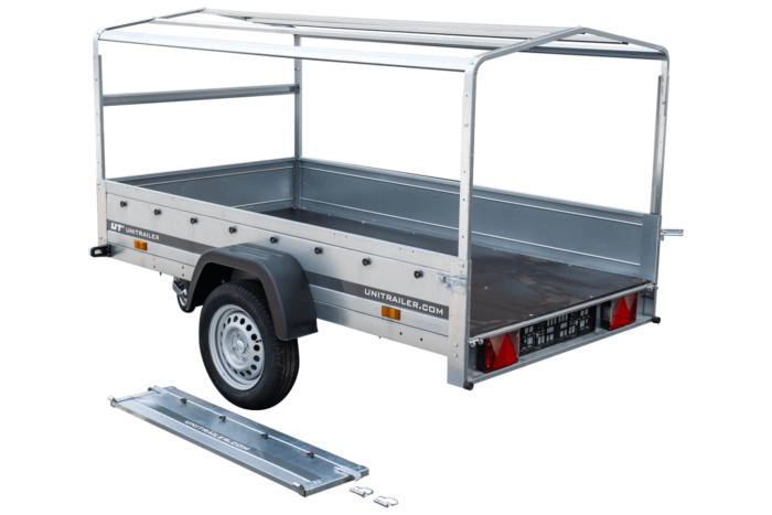 Remorque routière avec bâche haute, arceau et roue jockey 230x125 Garden Trailer 230 KIPP – Image 12
