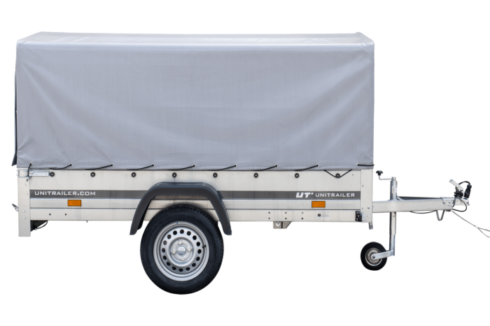 Remorque routière avec bâche haute, arceau et roue jockey 230x125 Garden Trailer 230 KIPP – Image 1