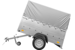 Remorque simple essieu 200x106 avec bâche haute, arceau, rehausses de ridelles et roue jockey - Garden Trailer 200 KIPP – Image 4