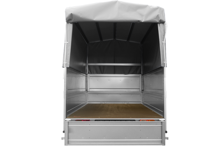 Remorque simple essieu 200x106 avec bâche haute, arceau, rehausses de ridelles et roue jockey - Garden Trailer 200 KIPP – Image 9