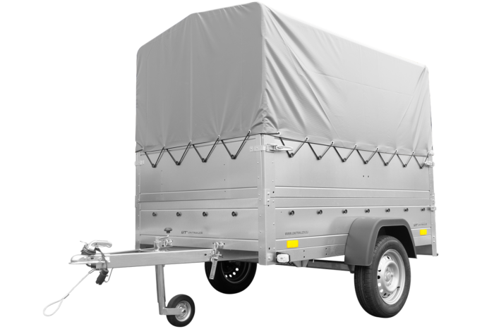 Remorque simple essieu 200x106 avec bâche haute, arceau, rehausses de ridelles et roue jockey - Garden Trailer 200 KIPP – Image 5