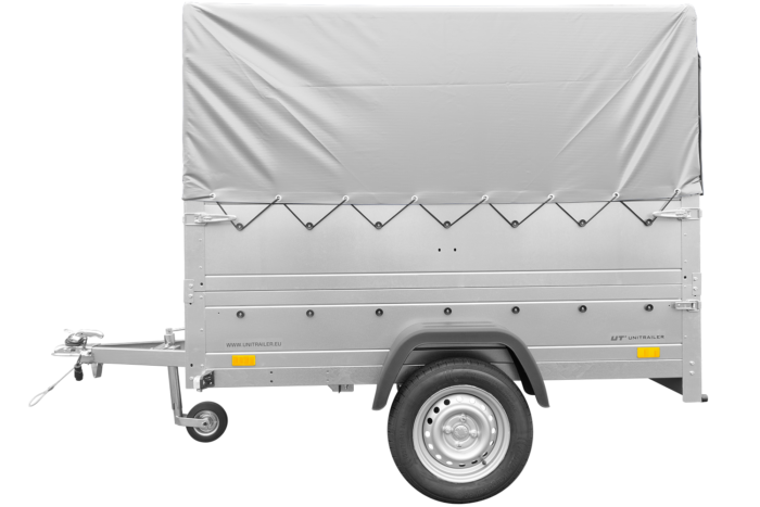 Remorque simple essieu 200x106 avec bâche haute, arceau, rehausses de ridelles et roue jockey - Garden Trailer 200 KIPP – Image 1