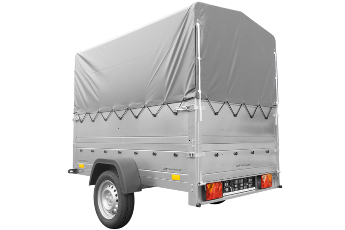 Remorque simple essieu 200x106 avec bâche haute, arceau, rehausses de ridelles et roue jockey - Garden Trailer 200 KIPP – Image 6
