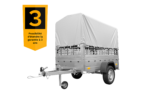 Remorque tôle Garden Trailer 200 KIPP 200x106 cm [avec rehausses grillagées, bâche haute et arceau] – Image 6
