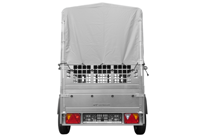 Remorque tôle Garden Trailer 200 KIPP 200x106 cm [avec rehausses grillagées, bâche haute et arceau] – Image 5