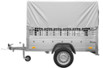 Remorque tôle Garden Trailer 200 KIPP 200x106 cm [avec rehausses grillagées, bâche haute et arceau]