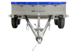 unitrailer 264/2 kipp avec roue jockey, tiges de support et bâche plate bleue – Image 5