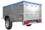 Remorque neuve 200x106 avec bâche plate, rehausses de ridelles et roue jockey - Garden Trailer 200 KIPP – Image 4