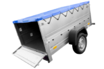 Remorque neuve 200x106 avec bâche plate, rehausses de ridelles et roue jockey - Garden Trailer 200 KIPP – Image 5