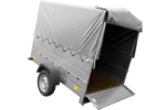 Remorque simple essieu 200x106 avec bâche haute, arceau, rehausses de ridelles et roue jockey - Garden Trailer 200 KIPP – Image 7