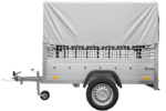 Remorque tôle Garden Trailer 200 KIPP 200x106 cm [avec rehausses grillagées, bâche haute et arceau]