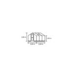 JULIANA - Serre de jardin Compact verre trempé 5 m² - Aluminium naturel