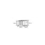 JULIANA - Serre de jardin véranda murale verre trempé 4.4 m² - Aluminium anthracite – Image 5