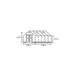 JULIANA - Serre Premium en polycarbonate 10 mm 10.9 m² - Aluminium anthracite