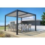COULEURS DU MONDE - Pergola bioclimatique autoportante DENVER 3 x 3 m – Image 2