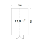 PALMAKO Serre de jardin Emilia 13.8 m² en bois traité autoclave et verre trempé 4 mm – Image 4