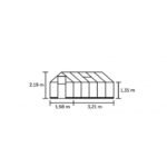 HALLS - Serre de jardin Qube 6.4 m² verre trempé de 3 mm – Image 24