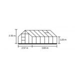 HALLS - Serre de jardin Universal 9.9 m² en verre trempé 3 mm – Image 9