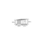 JULIANA - Serre de jardin véranda murale verre trempé 6.6 m² - Aluminium naturel – Image 4