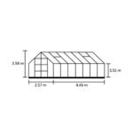 HALLS - Serre de jardin Magnum 11.5 m² en polycarbonate 6 mm - Vert – Image 11