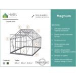HALLS - Serre de jardin Magnum 9.9 m² polycarbonate 6 mm