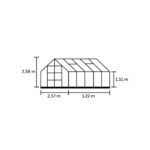 HALLS - Serre de jardin Magnum 8.2 m² verre 3 mm - Vert – Image 11