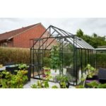 HALLS - Serre de jardin Magnum 11.5 m² verre trempé 3 mm - Noir – Image 2