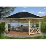 PALMAKO Tonnelle de jardin Betty 25 m² en bois massif lamellé-collé – Image 2