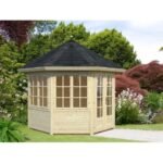 PALMAKO Tonnelle de jardin Véronica 6.7 m² avec plancher en bois massif 28 mm – Image 2